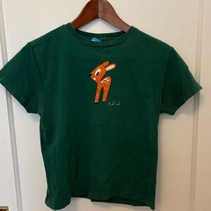Paul Frank Green Tee with Orange Deer Design